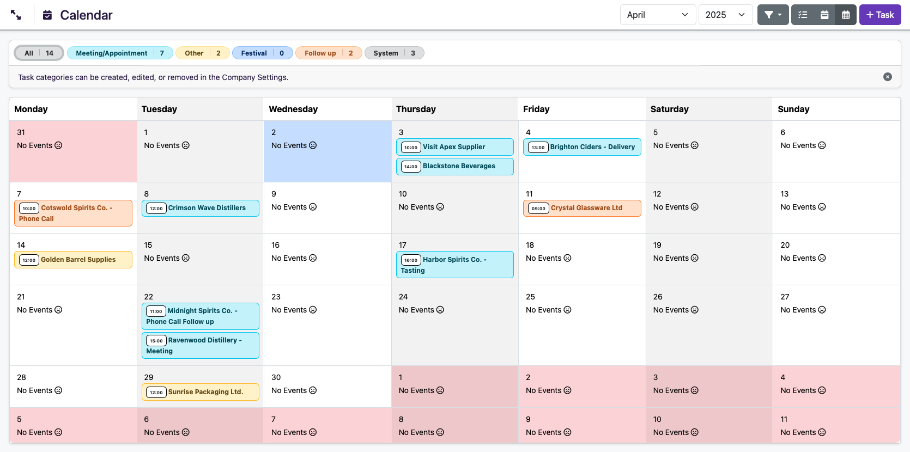 Calendar Liquor Logic