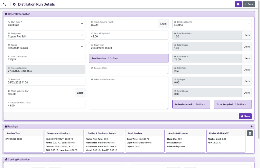 Production Stage Liquor Logic